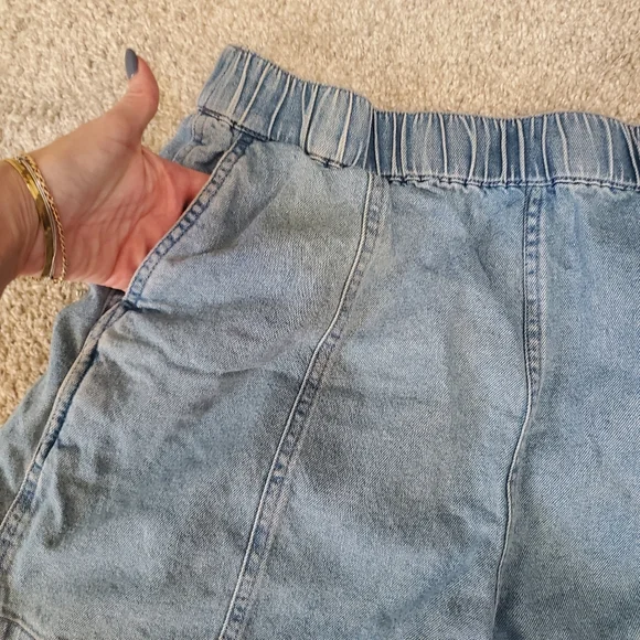 NWT Madewell Denim Easy Pull-On Shorts in Rathmore Wash Size Large - Picture 5 of 12